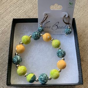 Beautiful Earring Bracelet Set (green company) 🌱